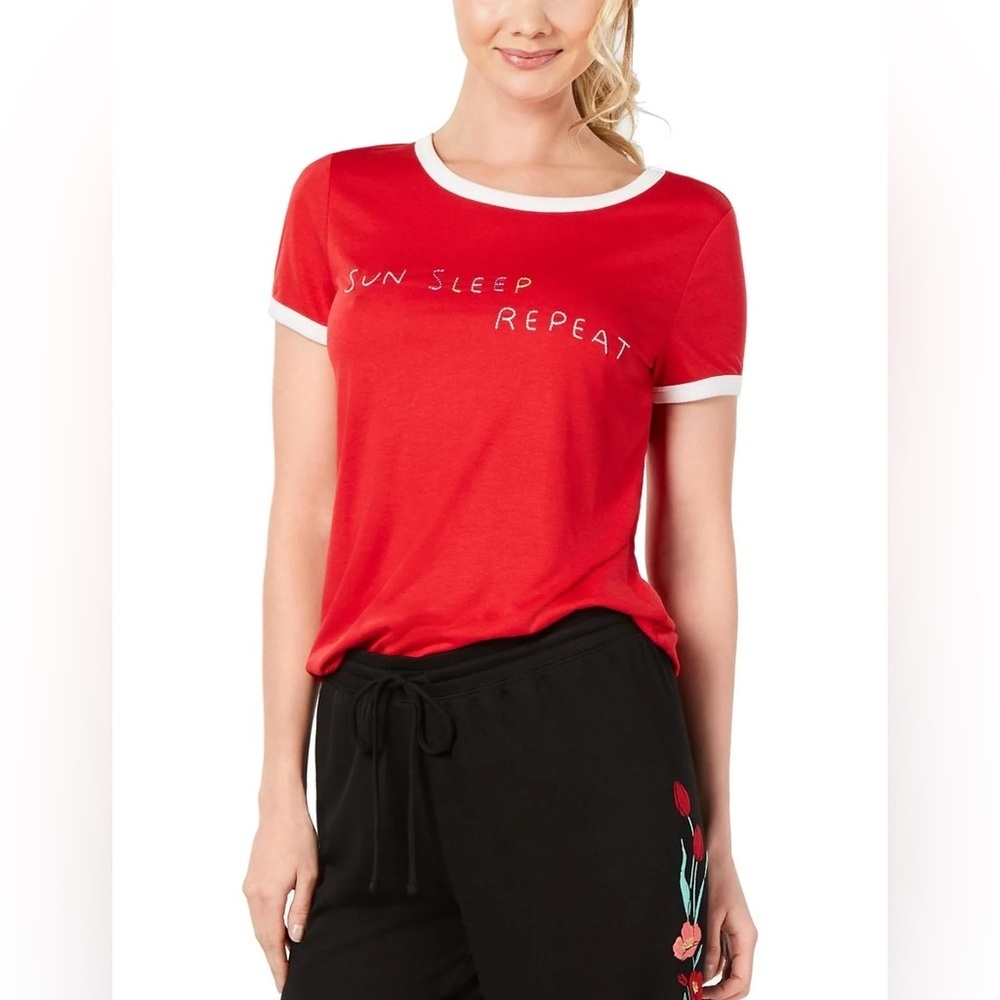 NWT Red Sun Sleep Repeat T-Shirt - Jenni Intimates